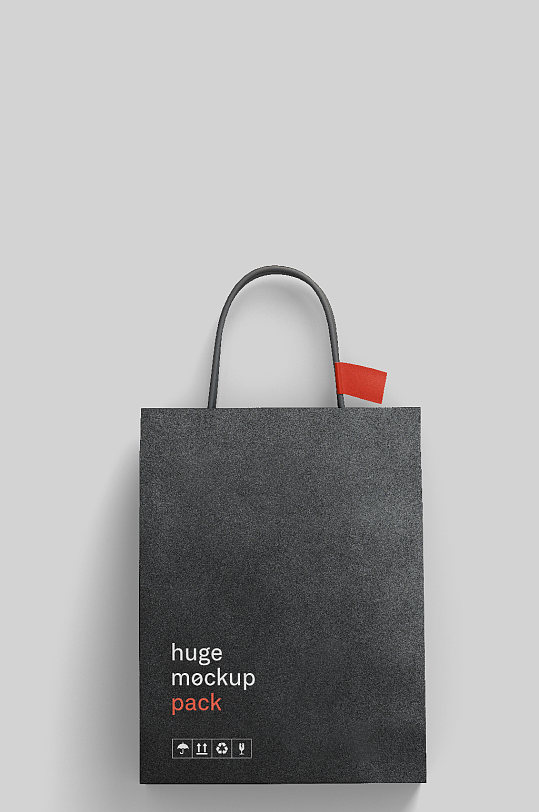 包装袋样机黑色手提