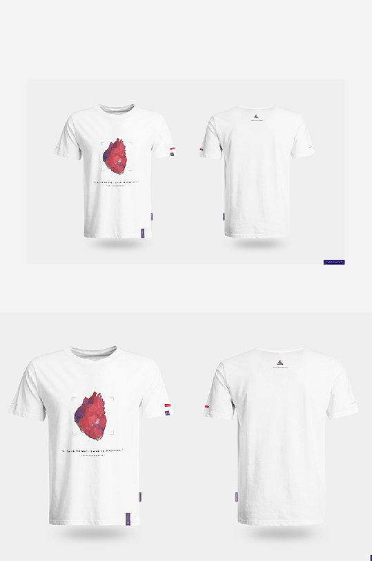 衣服文化衫样机正反面图案-众图网