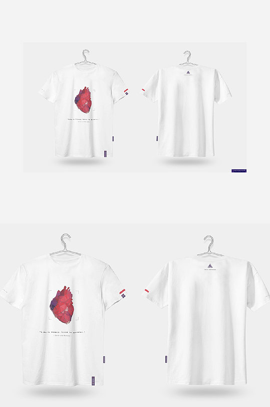 衣服文化衫样机正反面logo-众图网