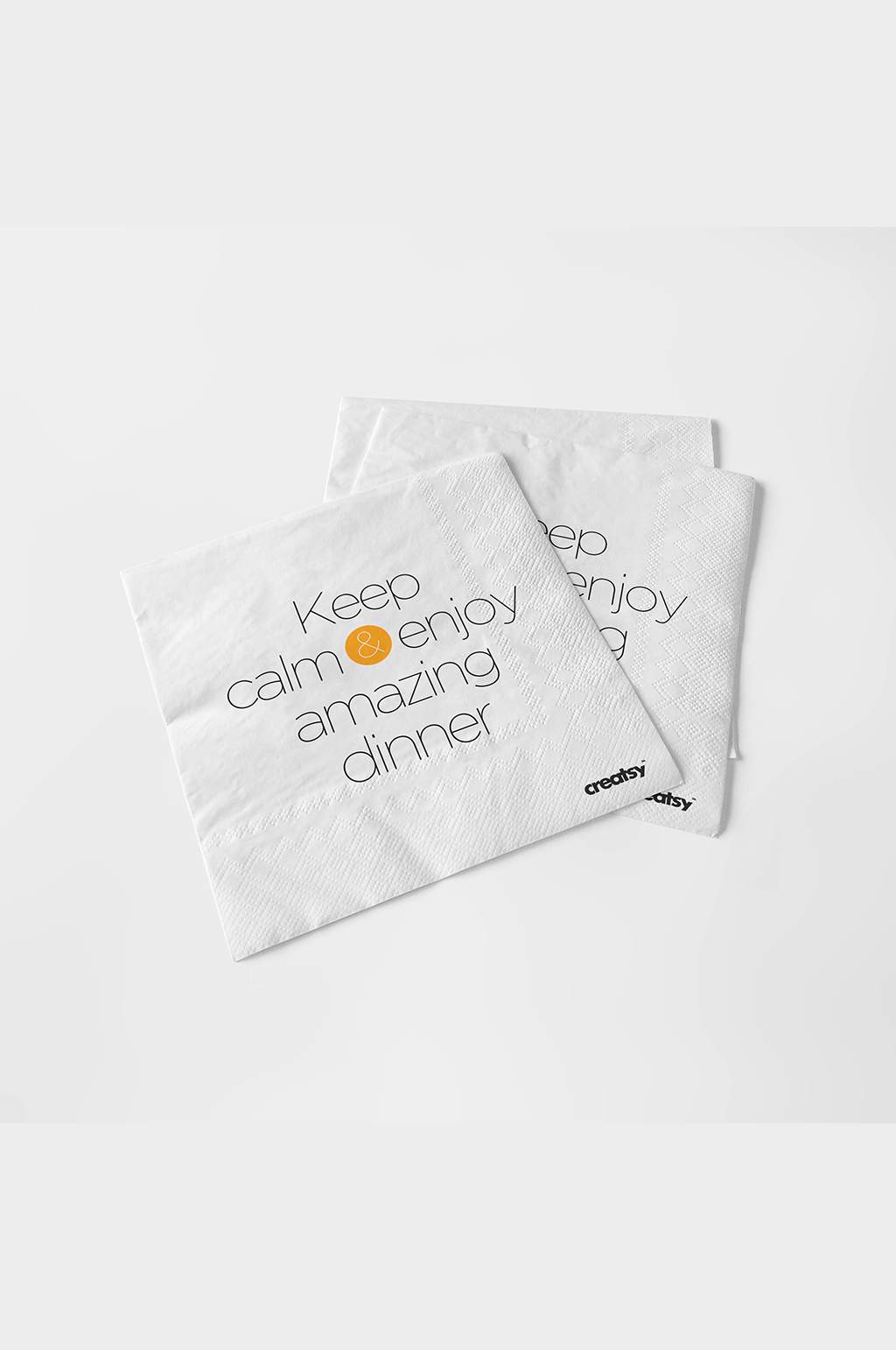 黄色餐厅纸巾vi样机素材