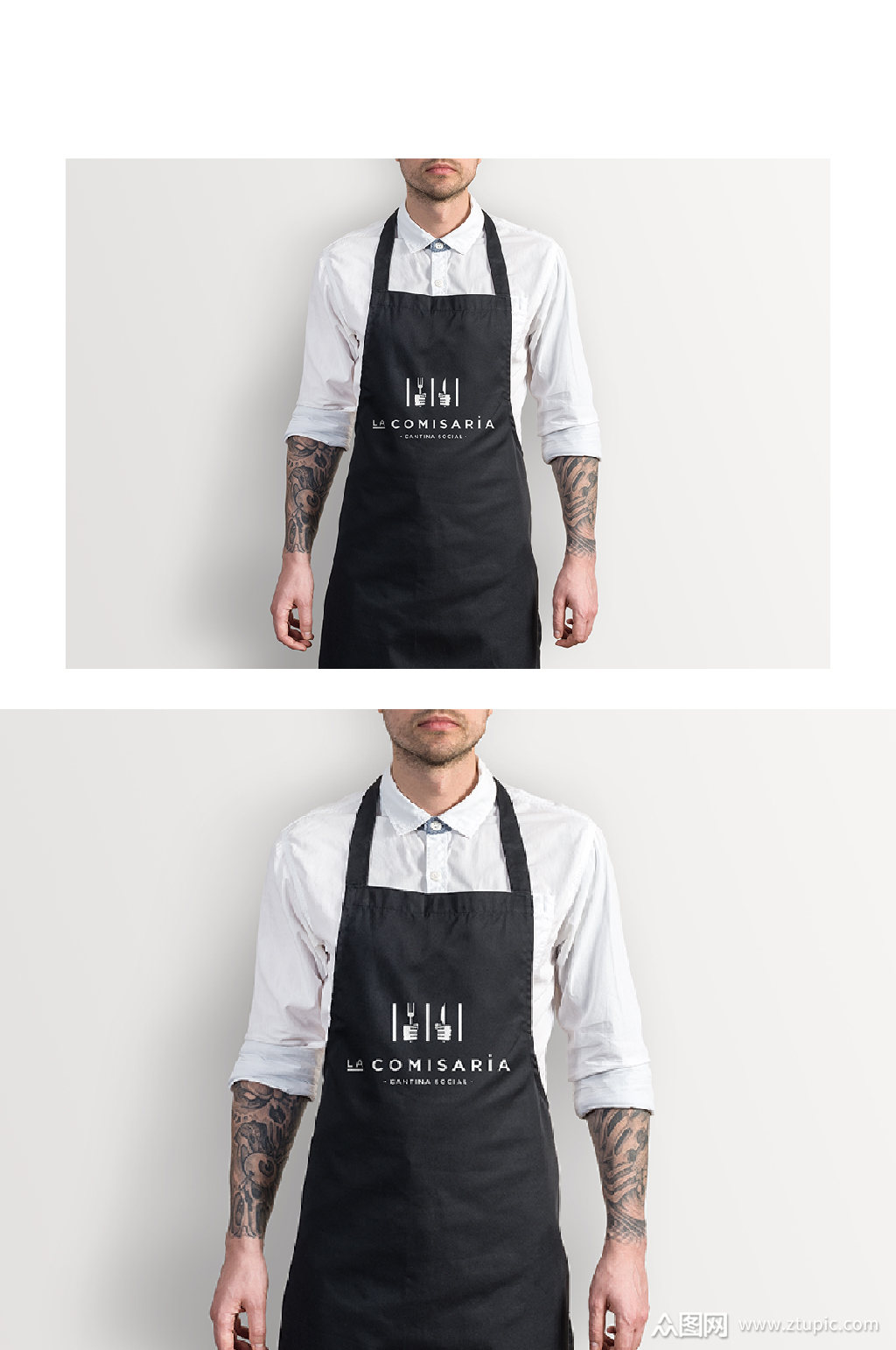 围裙样机黑色长款