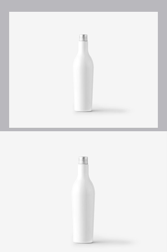 白色玻璃瓶样机简约瓶器