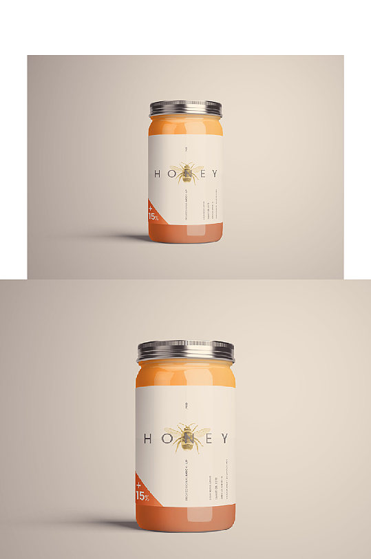 高档蜂蜜玻璃罐头黄蜂罐头罐子样机