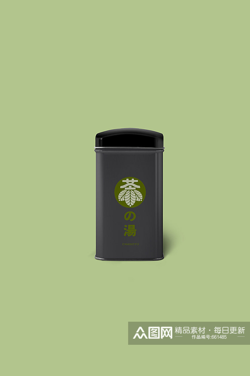 各类茶包装样机方桶茶罐素材