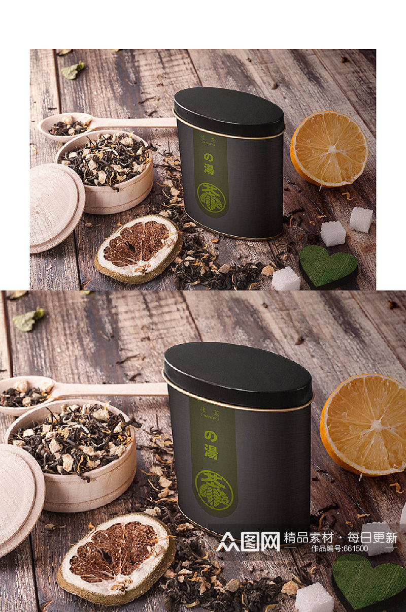 各类茶包装样机桂皮茶罐茶叶包装中式礼品素材