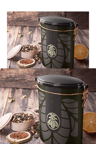 各类茶包装样机茶罐橙子茶叶包装小罐茶