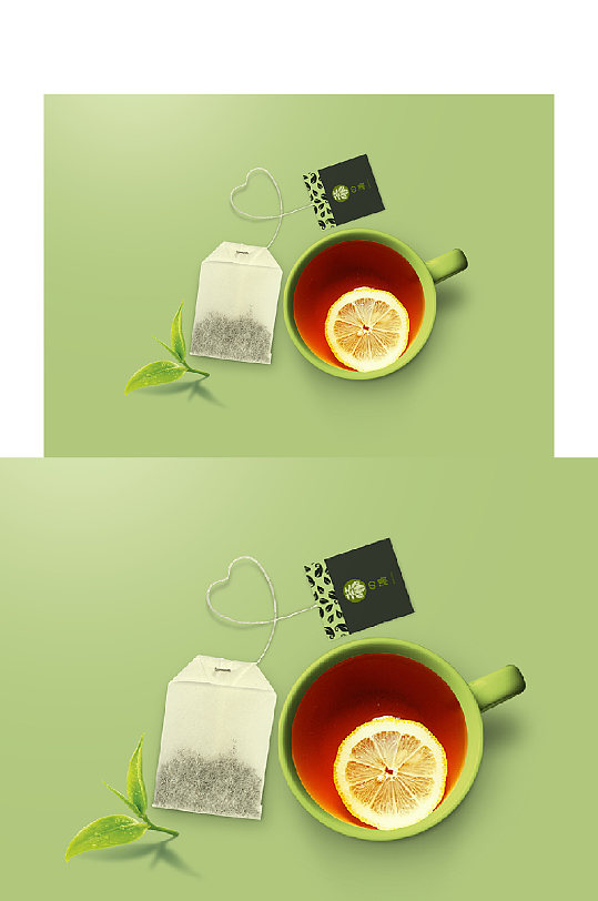 各类茶包装样机柠檬绿茶