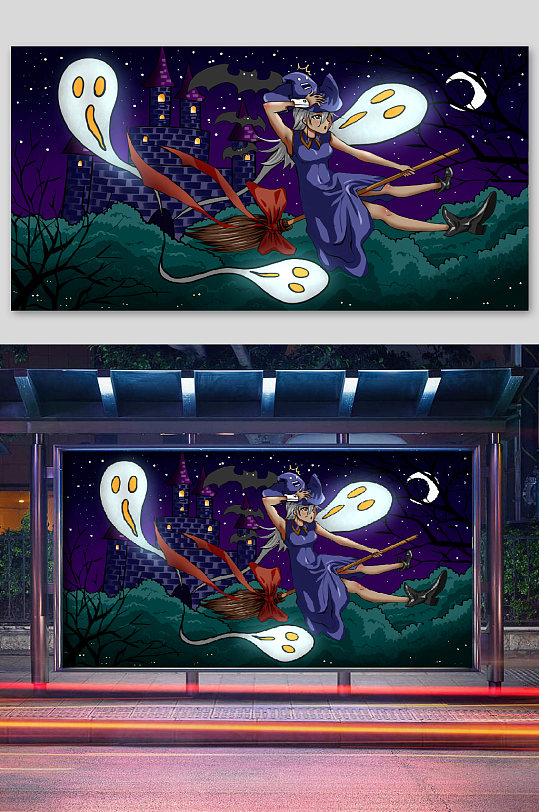 万圣节宣传插画魔鬼