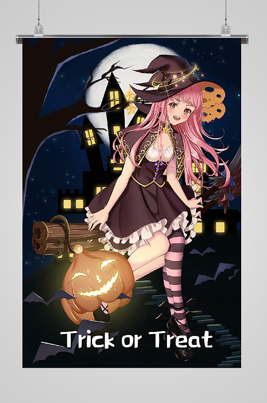 万圣节宣传插画女仆