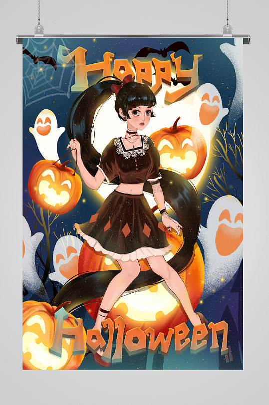 万圣节宣传插画cosplay