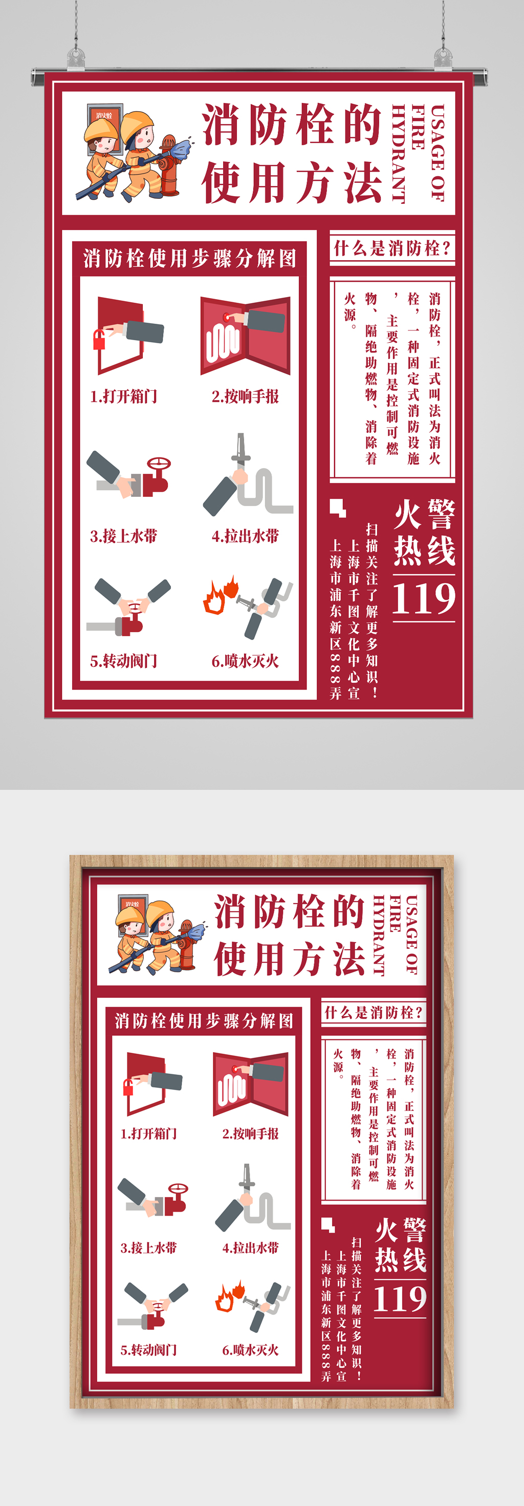 消防安全选择展板正确素材
