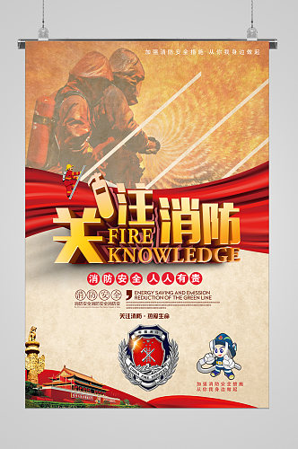 消防安全知识教育海报