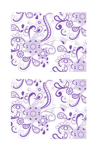 矢量装饰紫色花色纹理图案