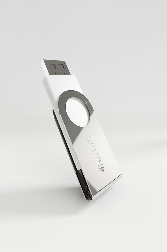 斜靠着的u盘展示宣传样机