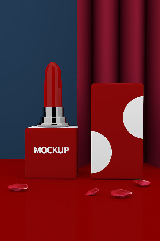 方形口红包装彩妆产品展示宣传样机