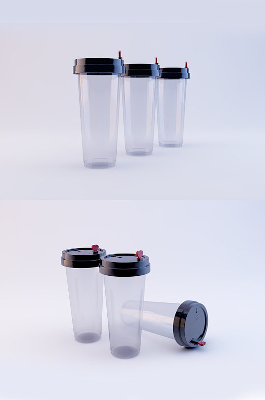 饮料奶茶杯子展示塑料杯宣传样机