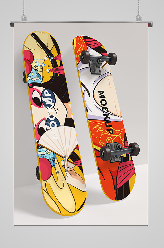 靠墙滑板样机图片-靠墙滑板样机设计素材-靠墙滑板样机模板下载