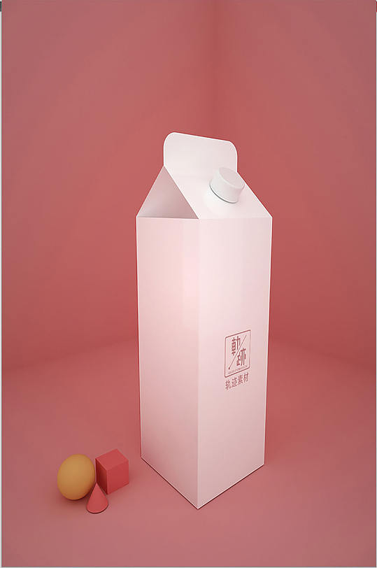 牛奶盒展示包装样机