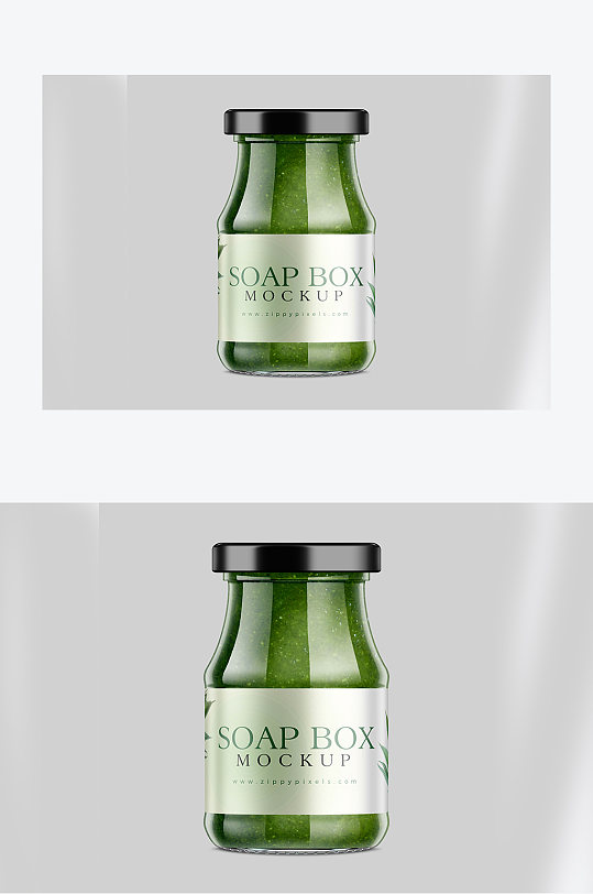 绿色饮料瓶设计展示样机