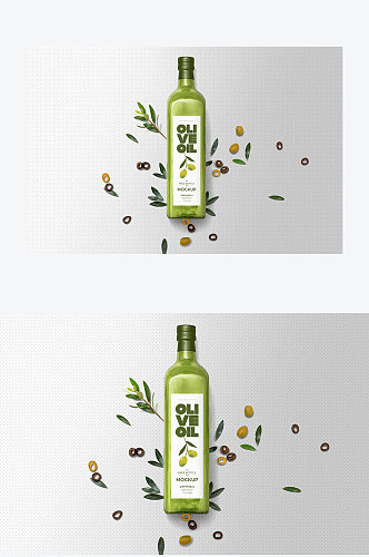橄榄汁饮料瓶设计展示样机