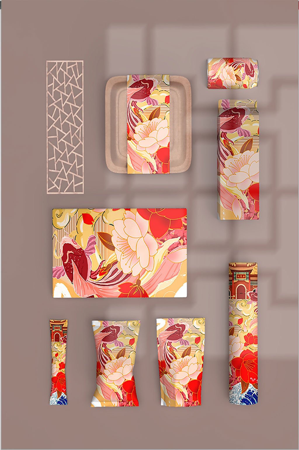 食品套装国潮文创样机素材