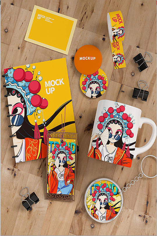 国潮文创品牌样机图片-国潮文创品牌样机设计素材-国潮文创品牌样机