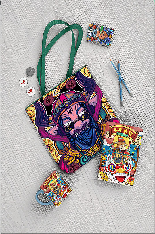 牛年大吉国潮文创样机