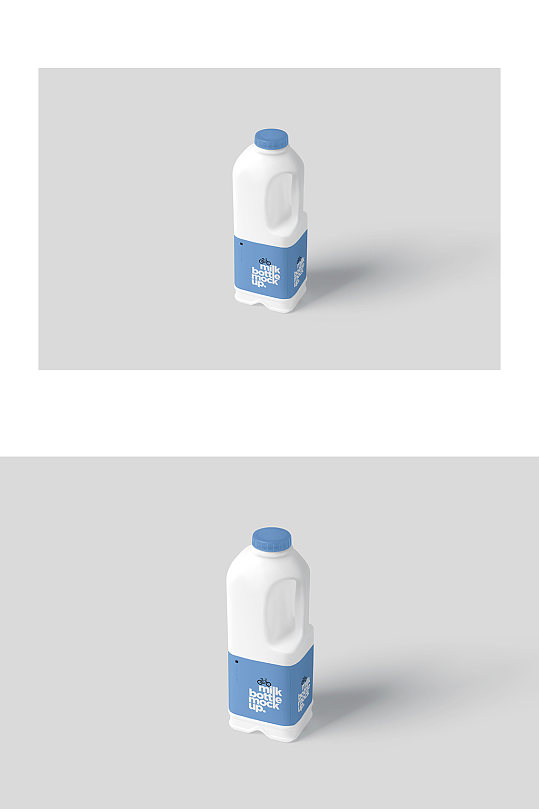 牛奶瓶正视图样机展示