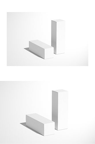 方形长条立体盒子展示样机