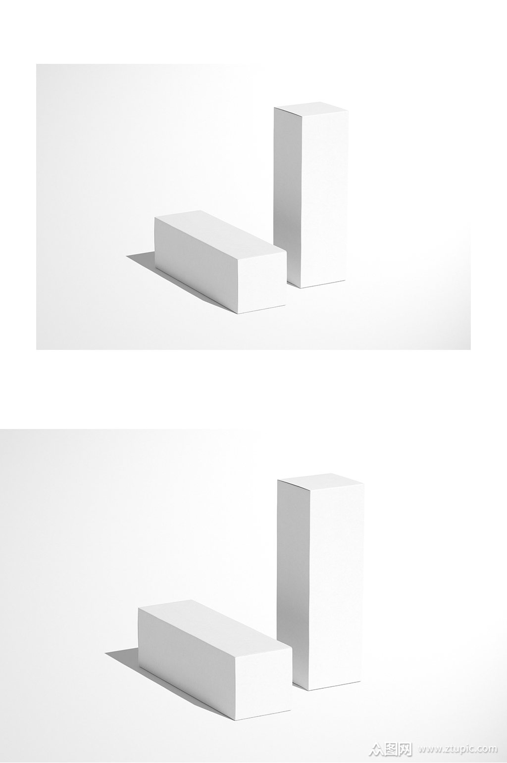 方形长条立体盒子展示样机