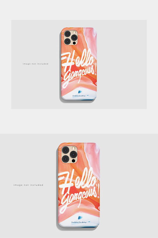 国潮手机壳正视图宣传样机-众图网