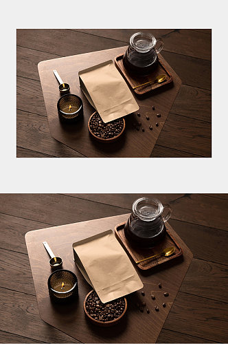 餐桌咖啡豆咖啡展示样机