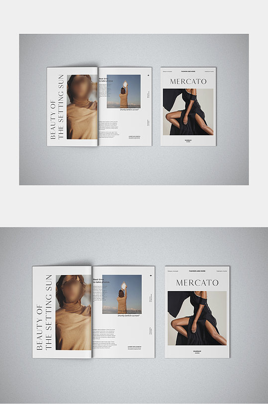 杂志封面画册书籍样机-众图网