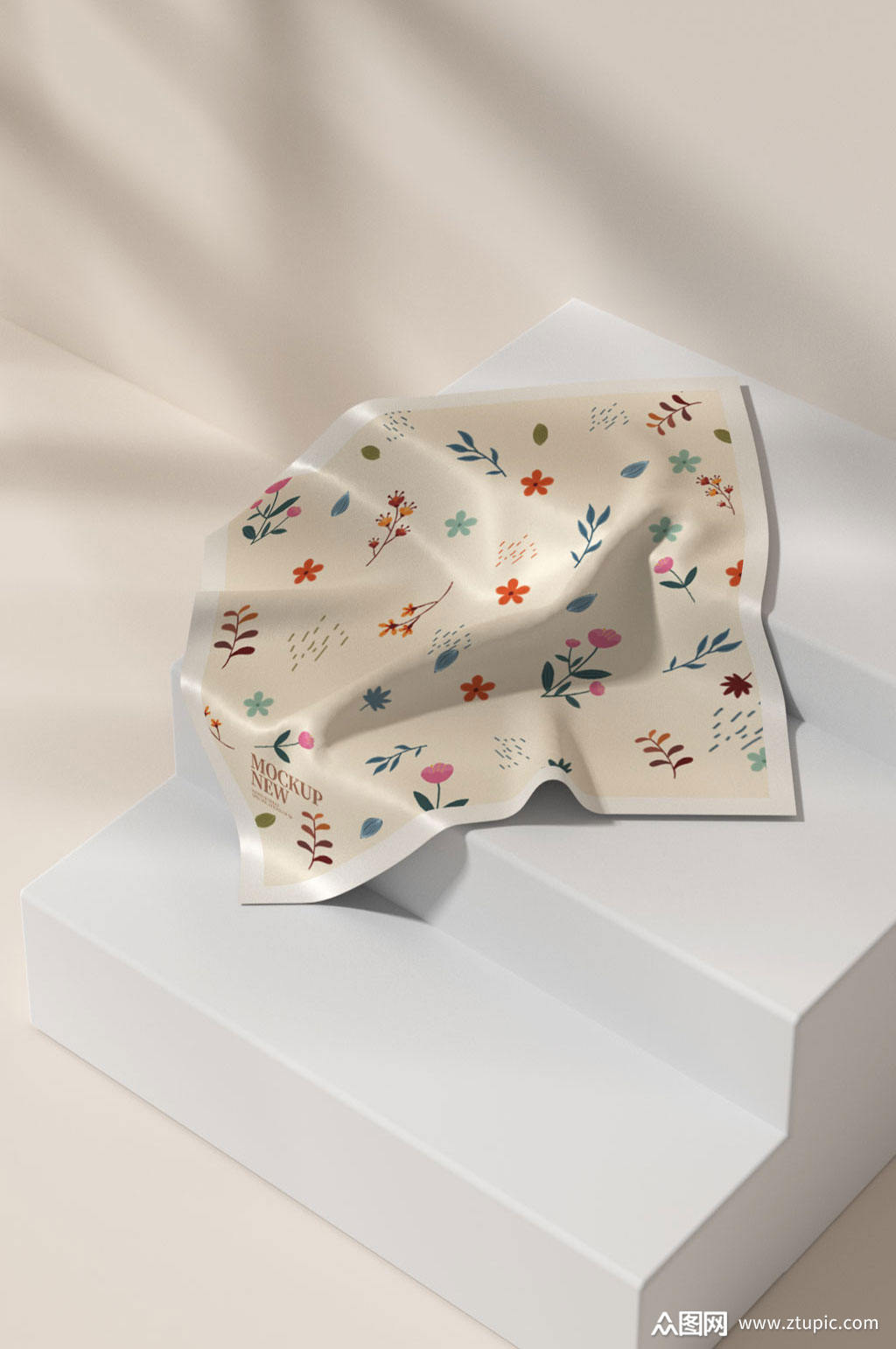 褶皱的丝巾展示样机模板下载-编号2674472-众图网