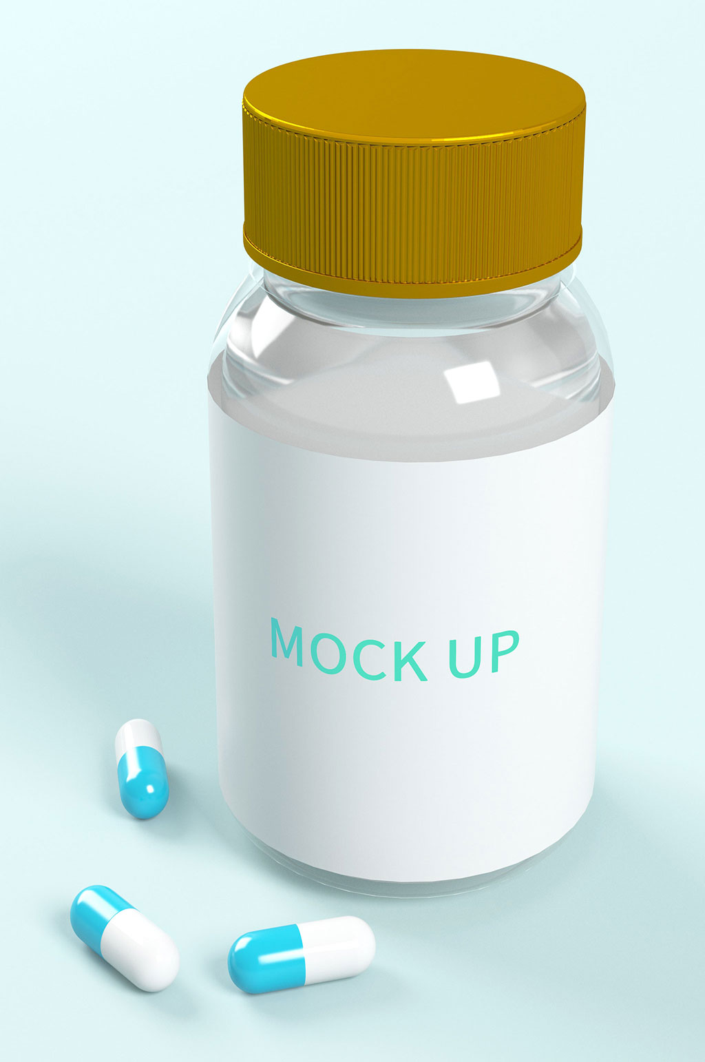 胶囊药品包装展示样机素材