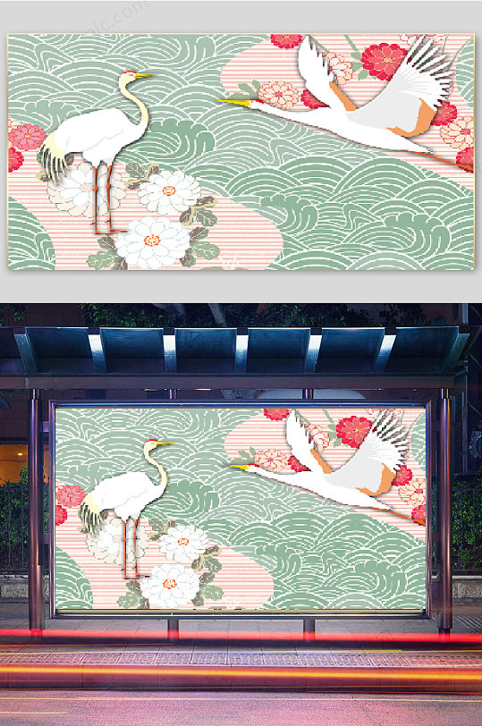 素雅传统文化电视背景墙