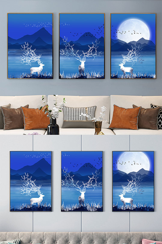 绿色的丛林与麋鹿飞鸟立即下载飞翔的鸟儿装饰画立即下载新中式玄关