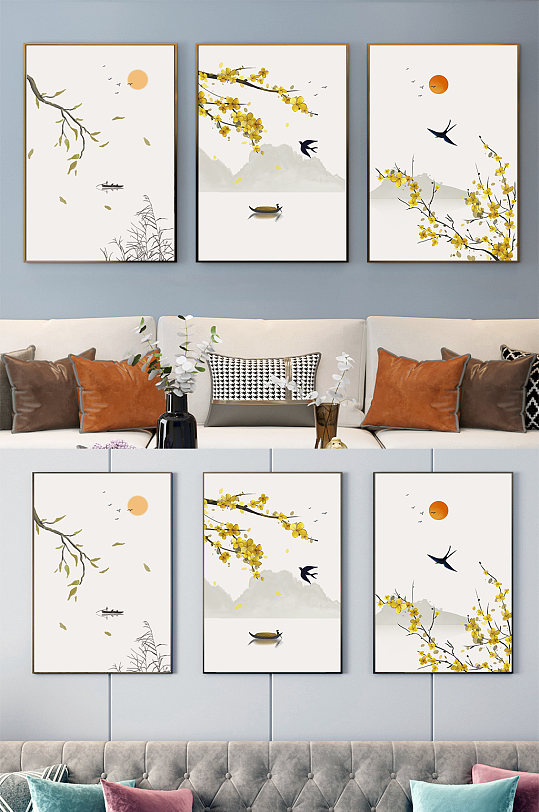 中国风水墨装饰画-众图网