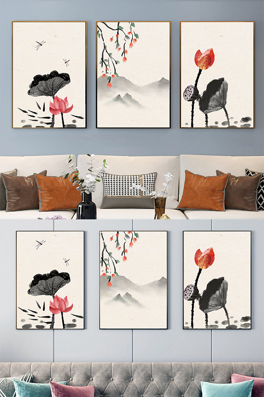 国画水墨画装饰画-众图网