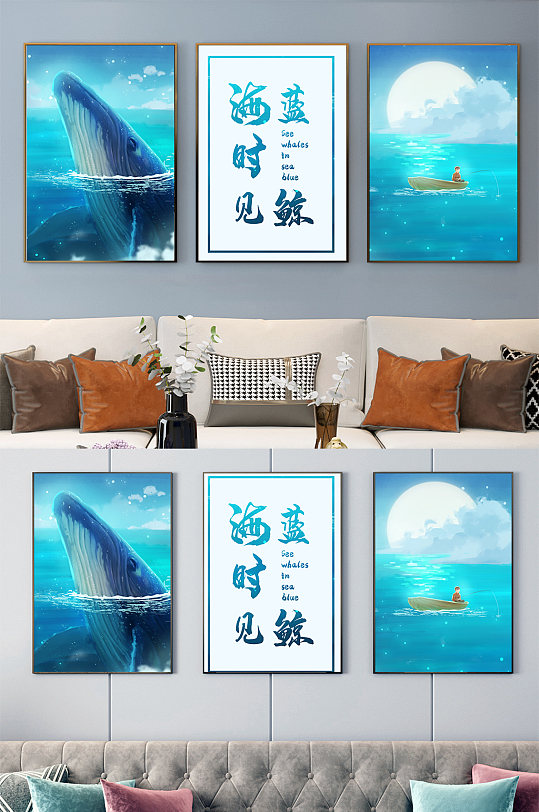 油画鲸鱼图片 油画鲸鱼素材下载 众图网