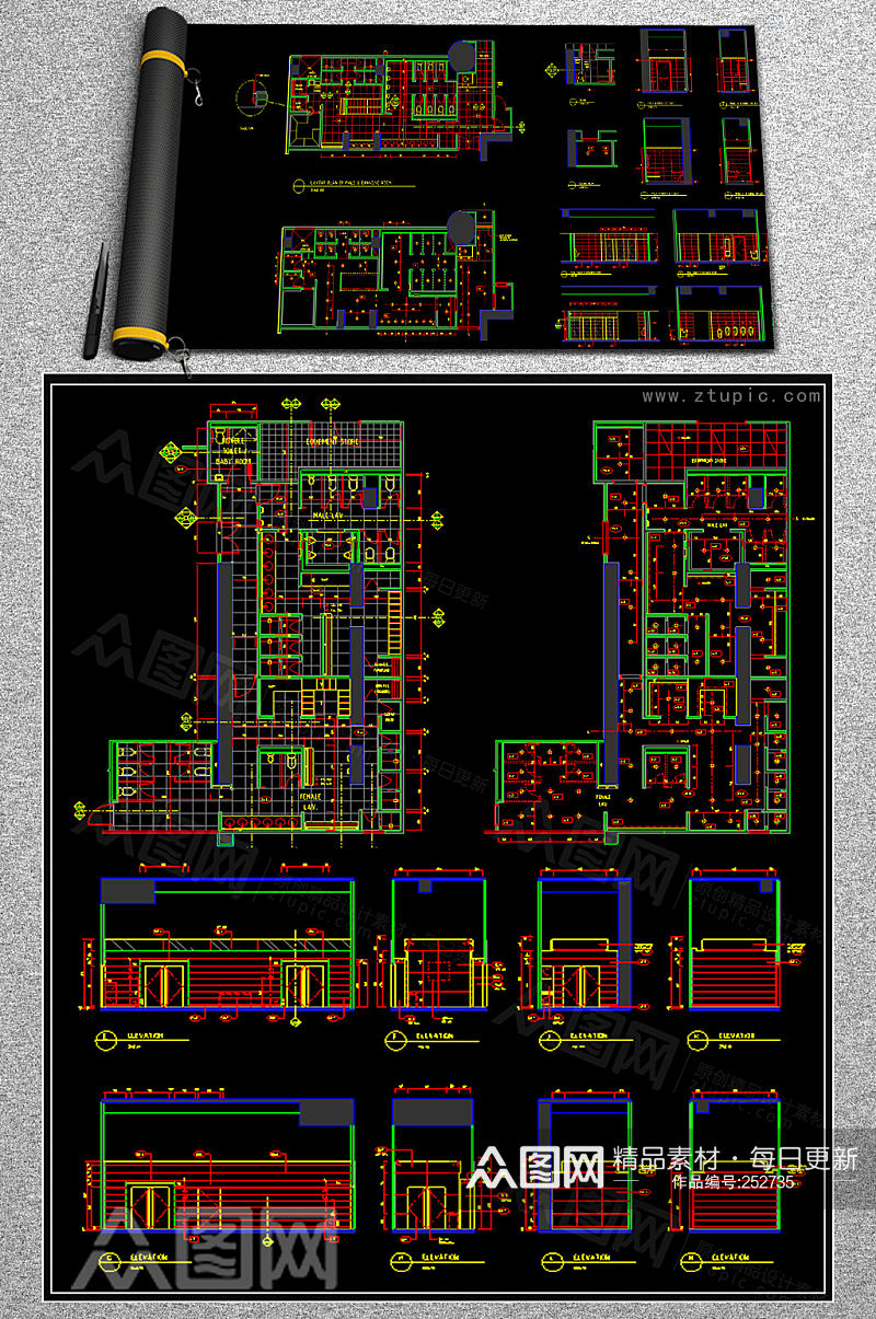 样板房CAD平面设计图素材