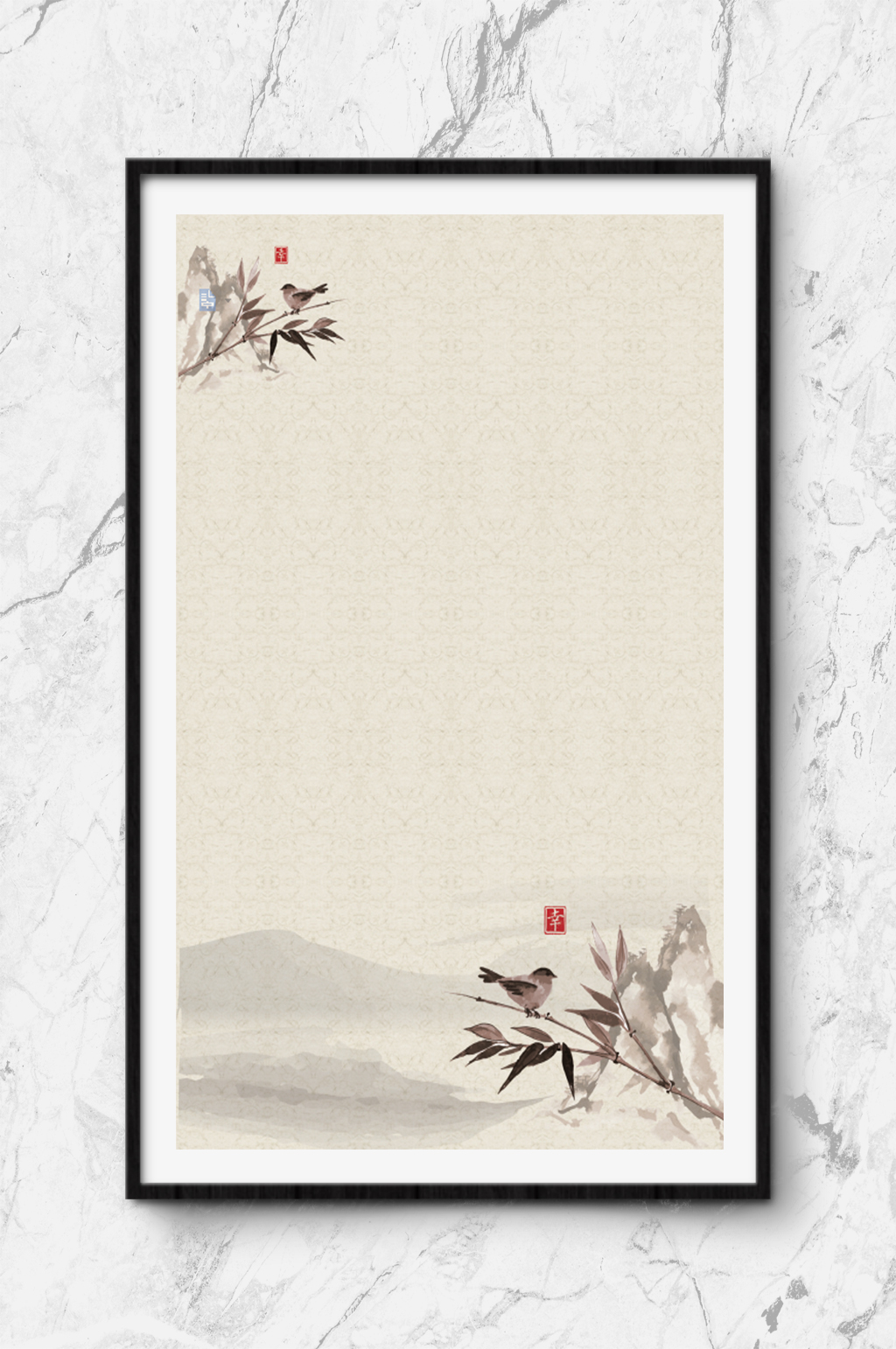 中国风信纸WORD模板素材