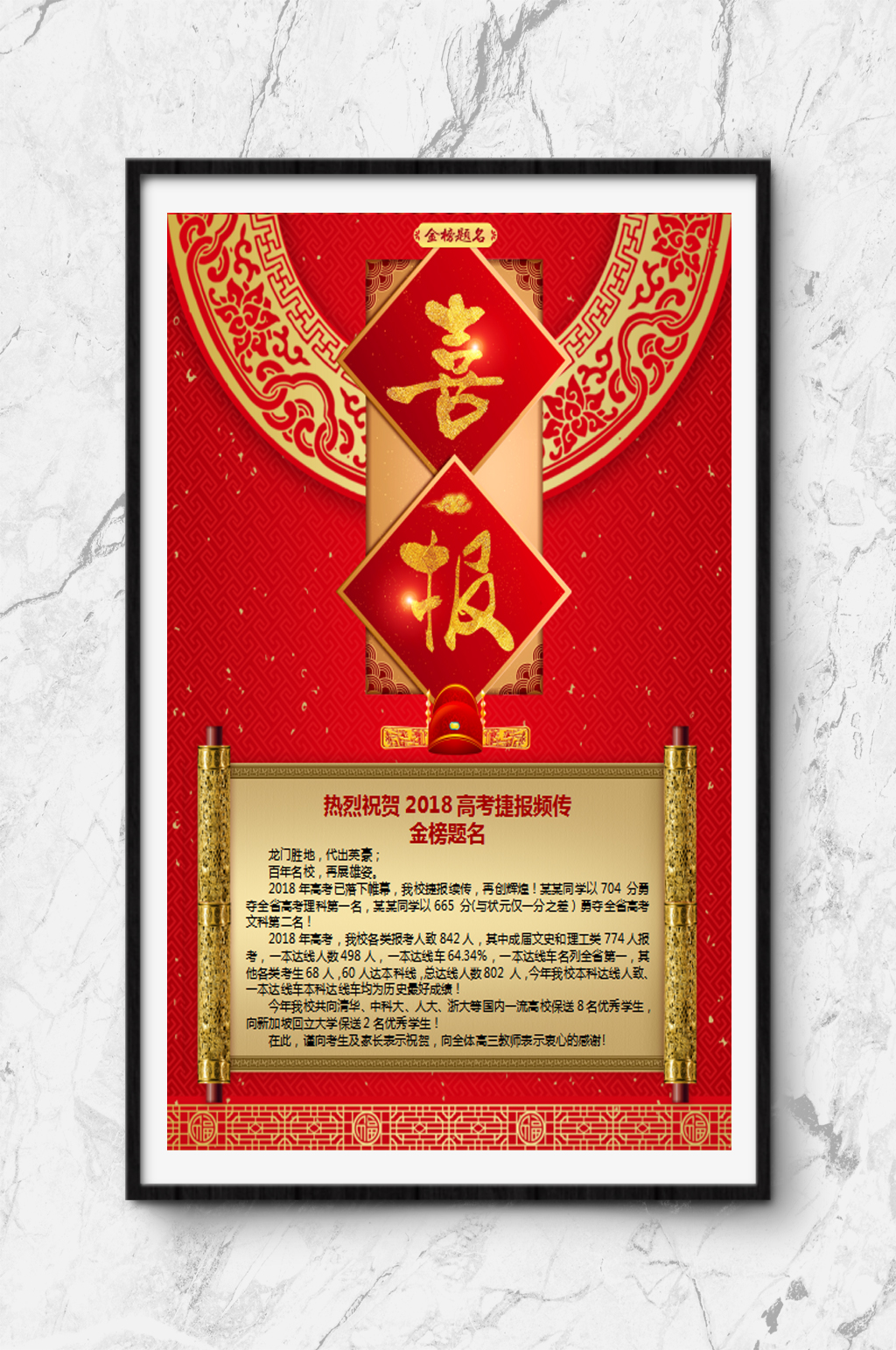 红色销售业绩喜报下载素材