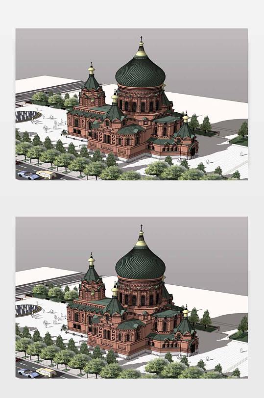 圣索菲亚教堂模型及成品图