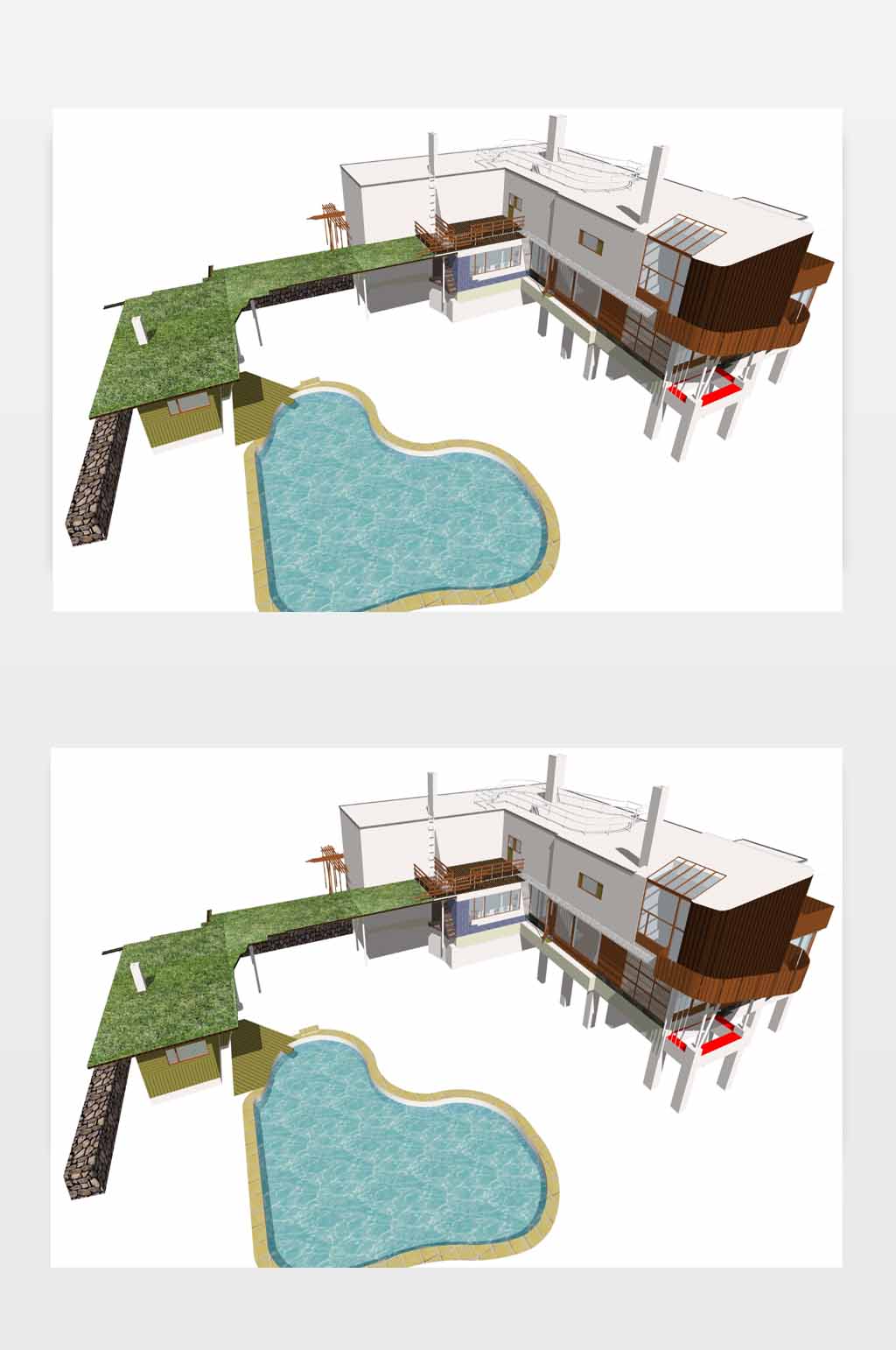 小型教堂SU模型素材