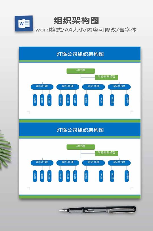 灯饰公司组织架构图-众图网