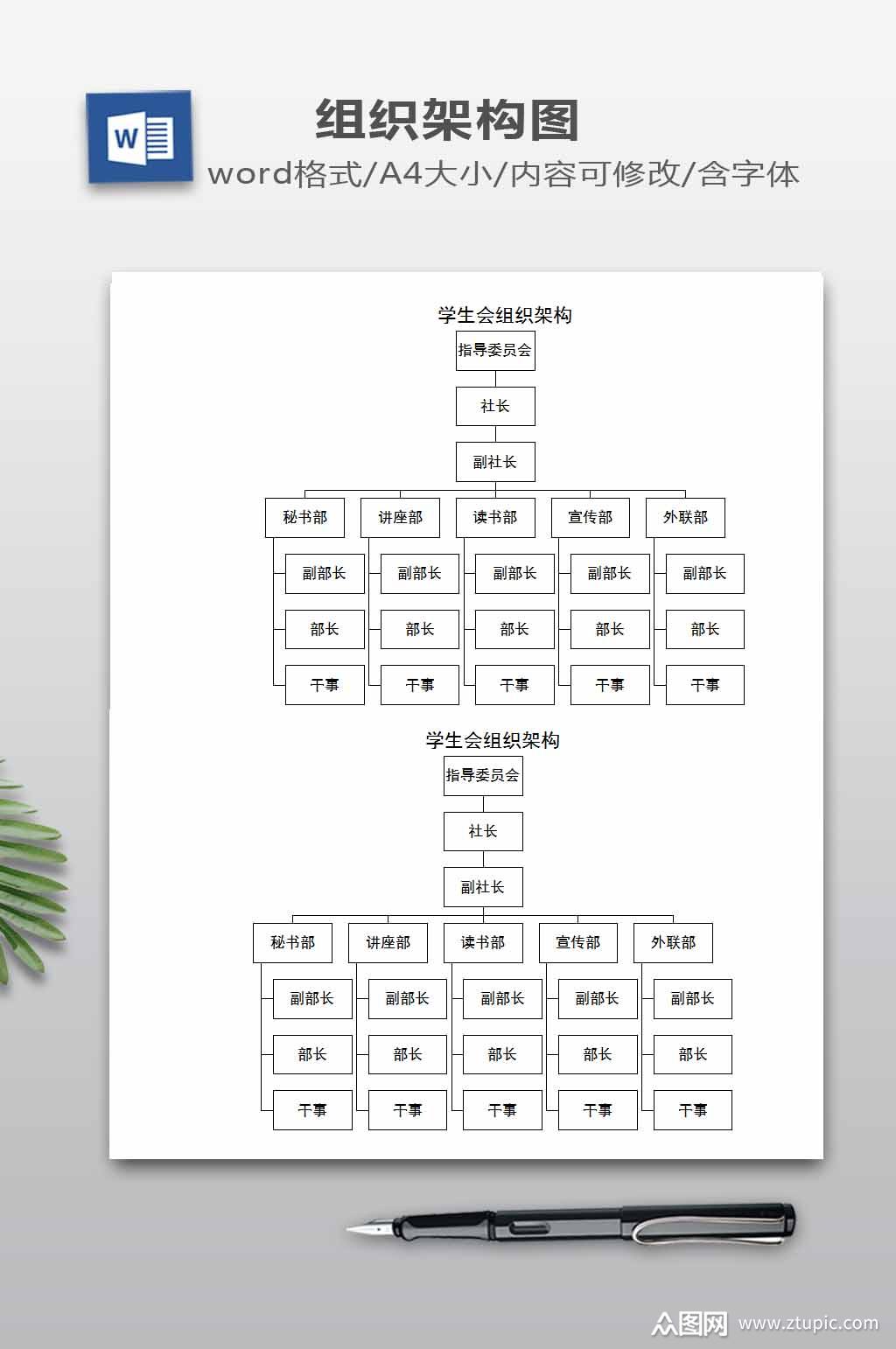学生会组织架构图下载
