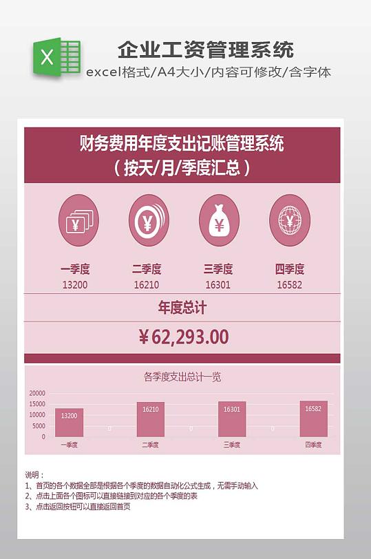 费用支出记帐系统-众图网