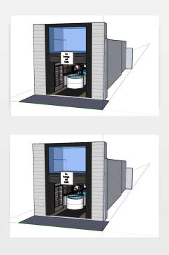 小型咖啡店SU模型设计图