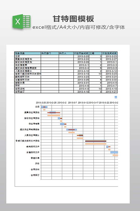 计划和实际工期对比甘特图-众图网